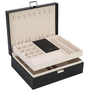 FSC Lighting Jewelry Box Organizer in Black
